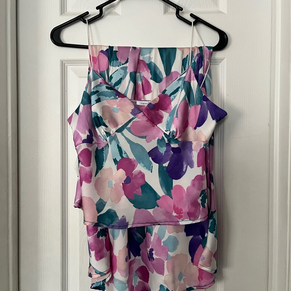 Floral Maxi Skirt and matching top Set